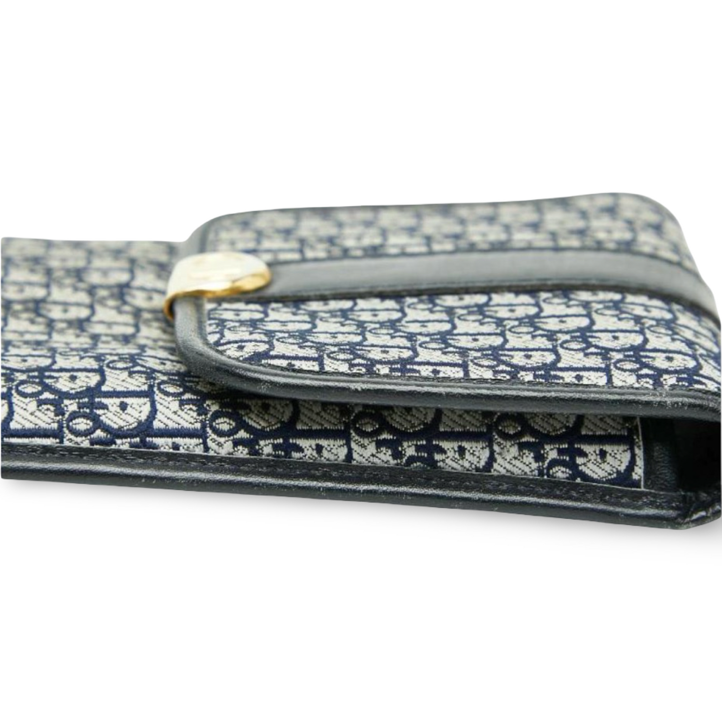 Christian Dior Trotter Eyeglass Case Navy Canvas & Leather – Very Good Condition | L’LUXE Authentic’s