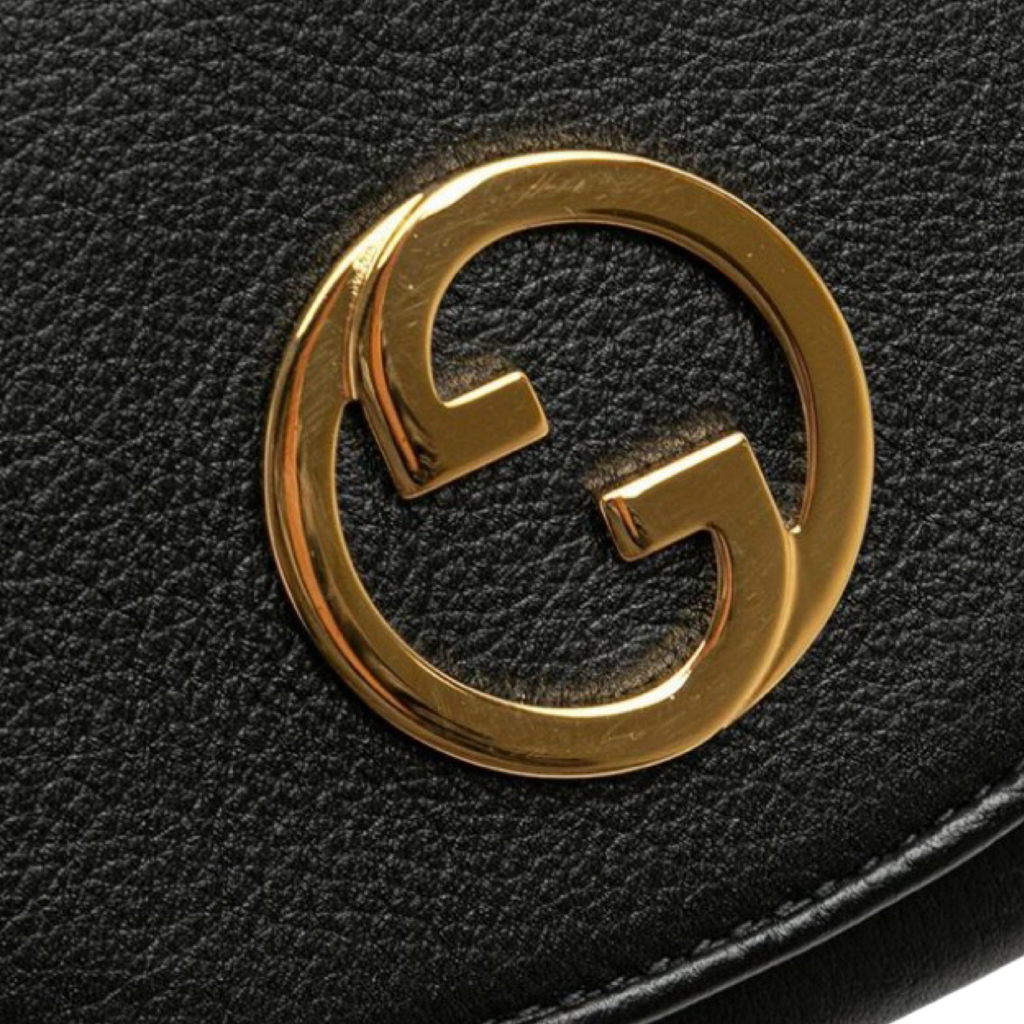 Gucci Interlocking G Blondie Medium Chain Shoulder Wallet Authentic Previously Owned